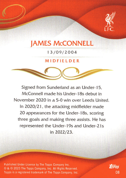2022 Topps Lineage Liverpool James McConnell 1st #8 Liverpool