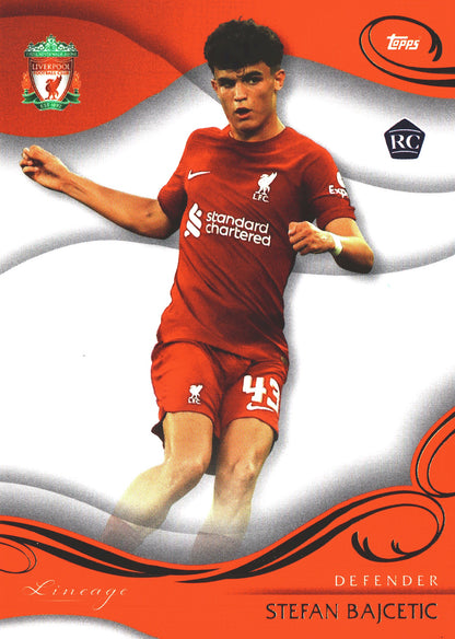 2022 Topps Lineage Liverpool Stefan Bajcetic RC #33 Liverpool