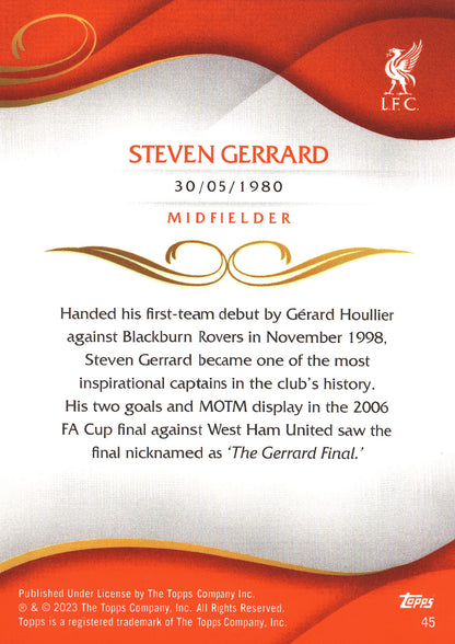 2022 Topps Lineage Liverpool Steven Gerrard #45 Liverpool