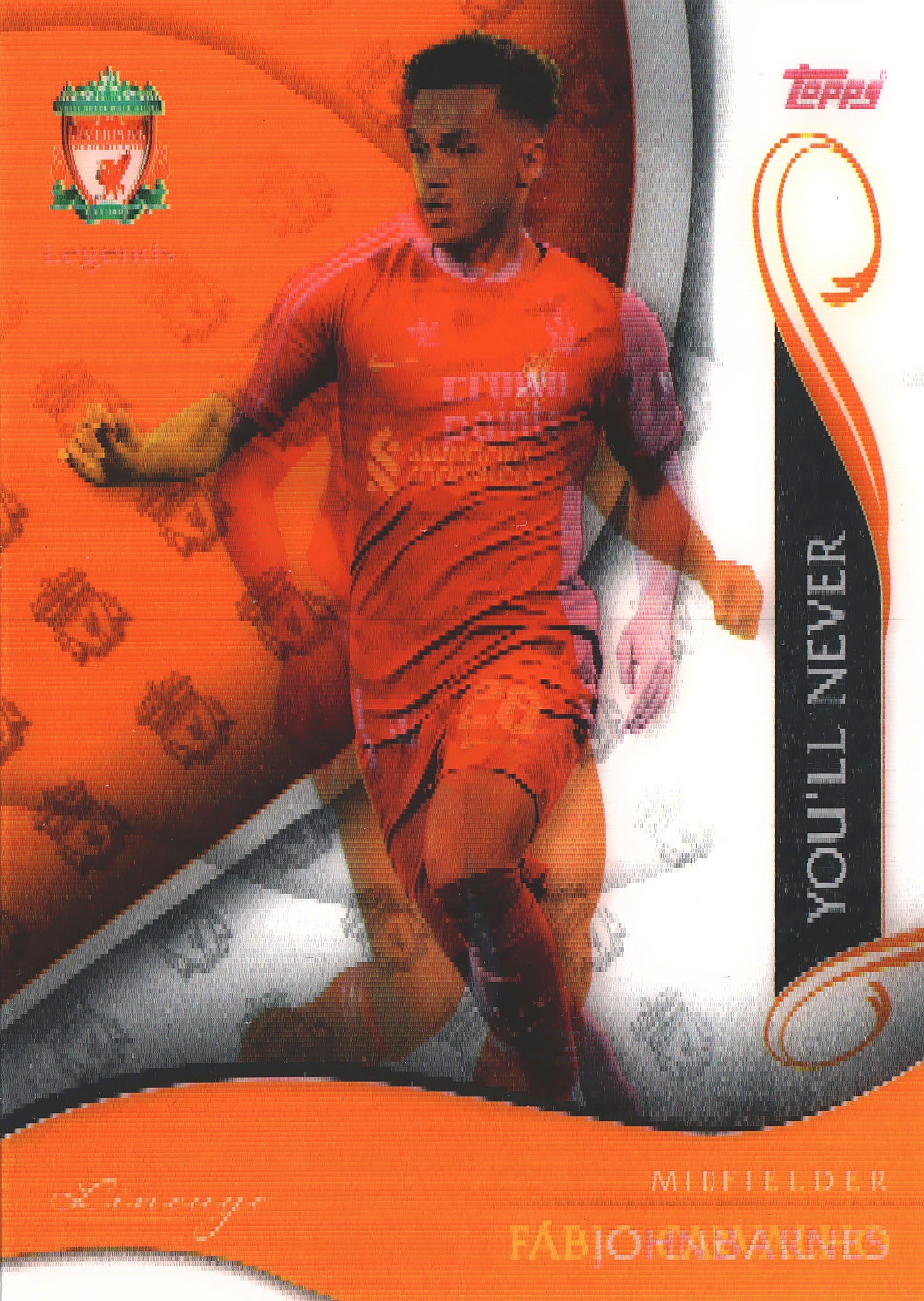 2022 Topps Lineage Liverpool Lenticular Fabio Carvalho / John Barnes #LL-02