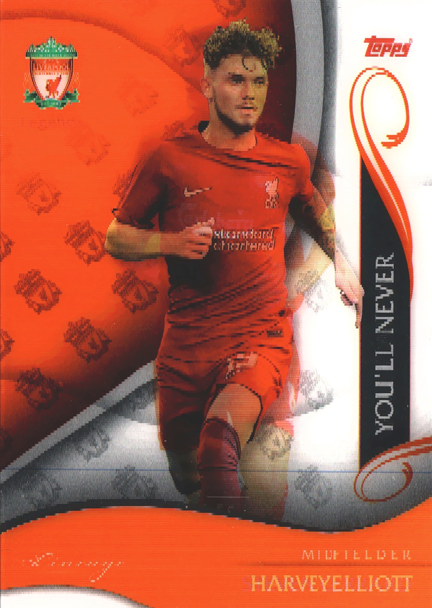 2022 Topps Lineage Liverpool Lenticular Harvey Elliott / Steven Gerrard #LL-05