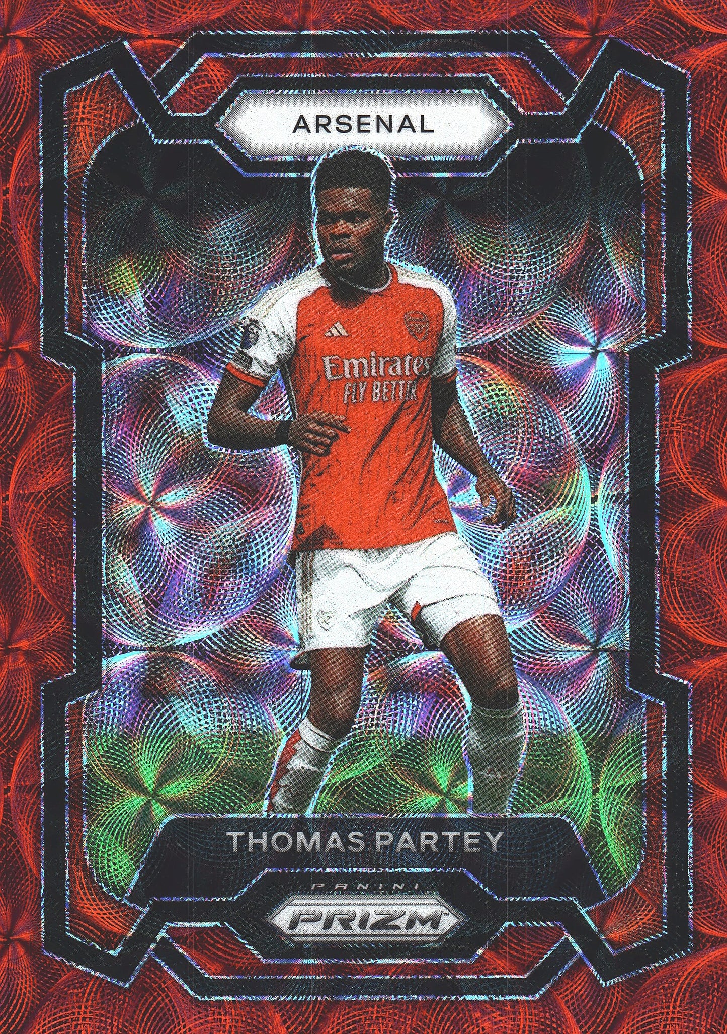 2023 Panini Prizm Premier League Red Scope /30 Thomas Partey #33 Arsenal FC