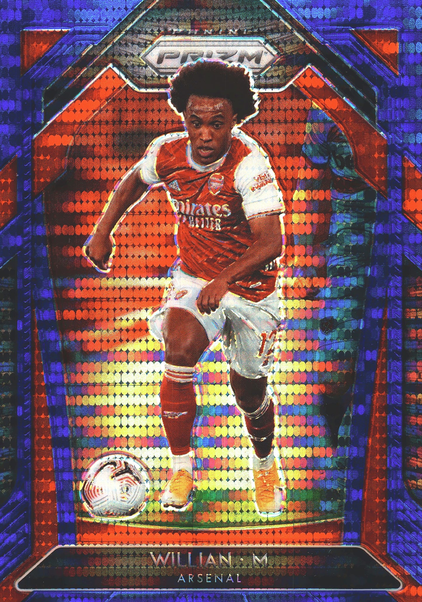 2020 Panini Prizm Premier League Blue Pulsar /195 Willian #41 Arsenal FC