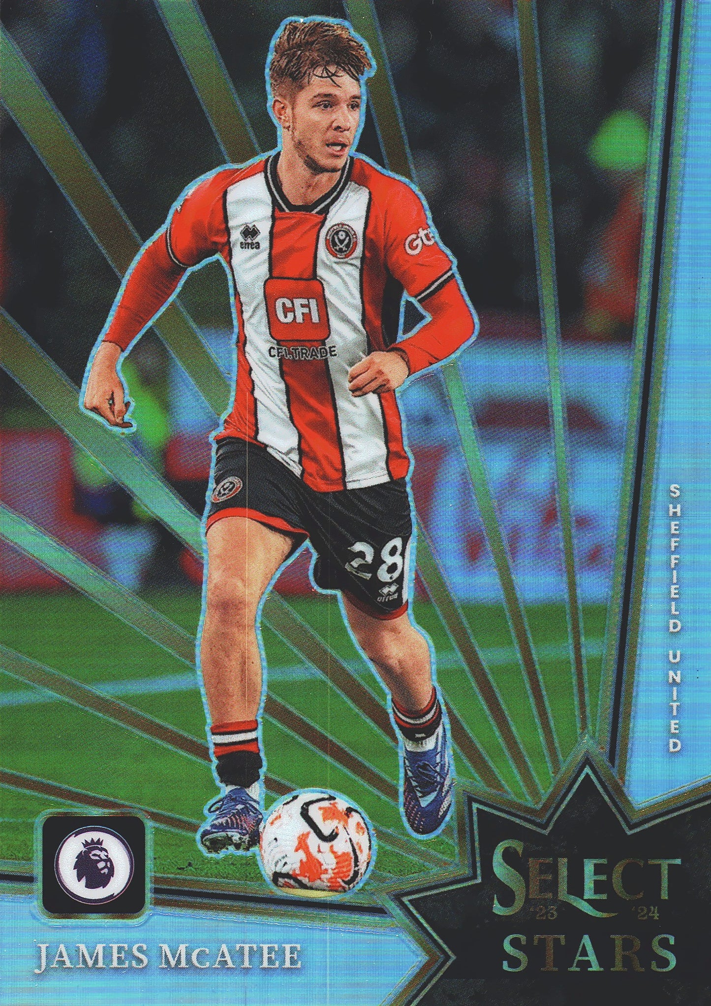 2023 Panini Select Premier League Select Stars James McAtee #17 Sheffield United