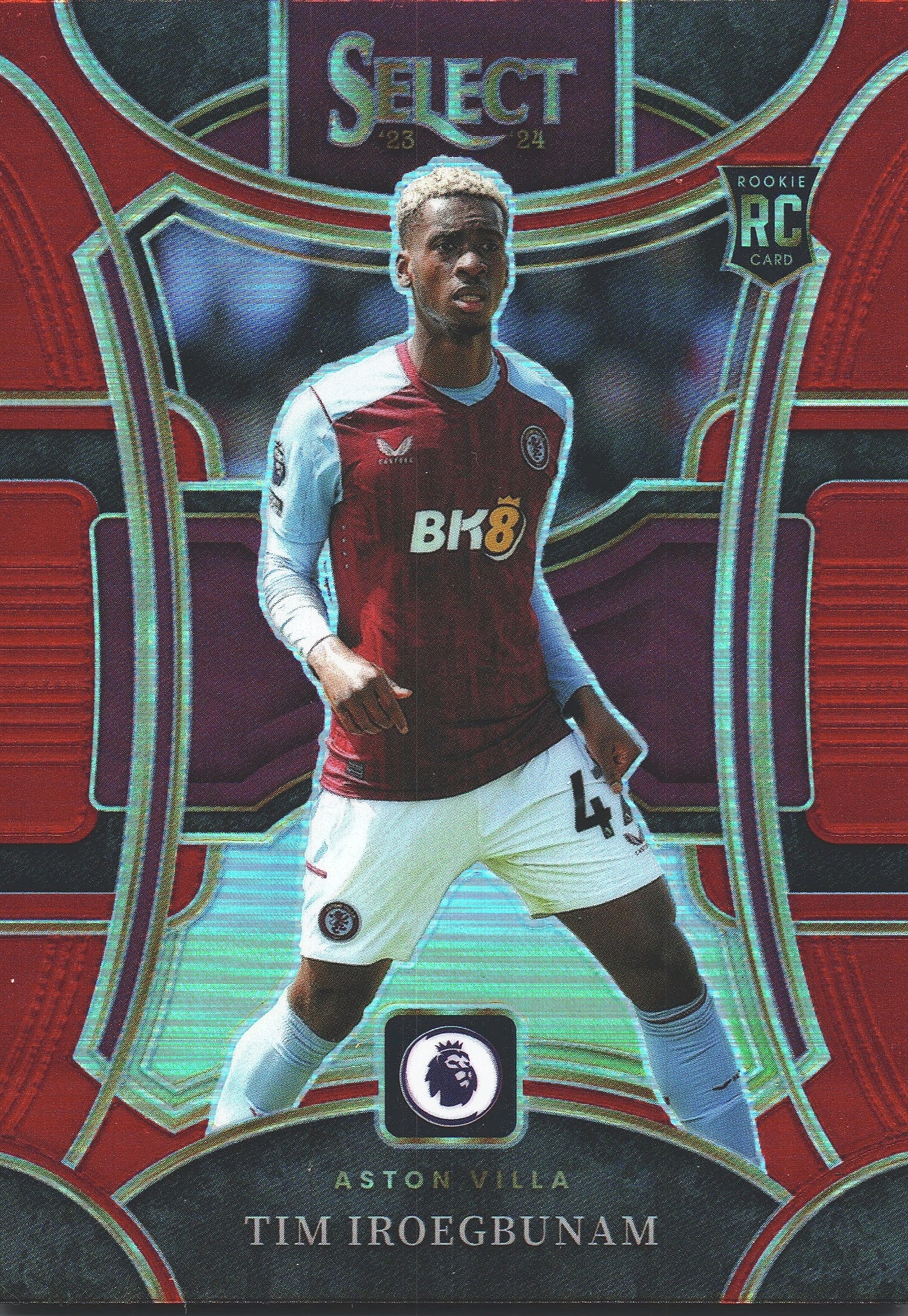 2023 Panini Select Premier League Red Tim Iroegbunam RC #115 Aston Villa