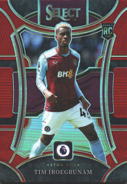 2023 Panini Select Premier League Red Tim Iroegbunam RC #115 Aston Villa