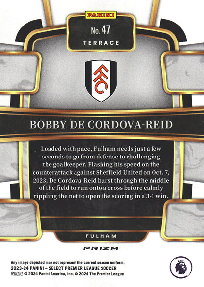 2023 Panini Select Premier League Silver Bobby De Cordova-Reid #47 Fulham