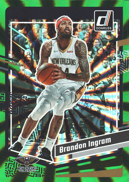 2023 Panini Donruss Green Lazer Brandon Ingram #30 New Orleans Pelicans