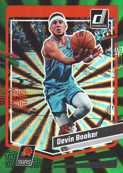 2023 Panini Donruss Green Lazer Devin Booker #43 Phoenix Suns
