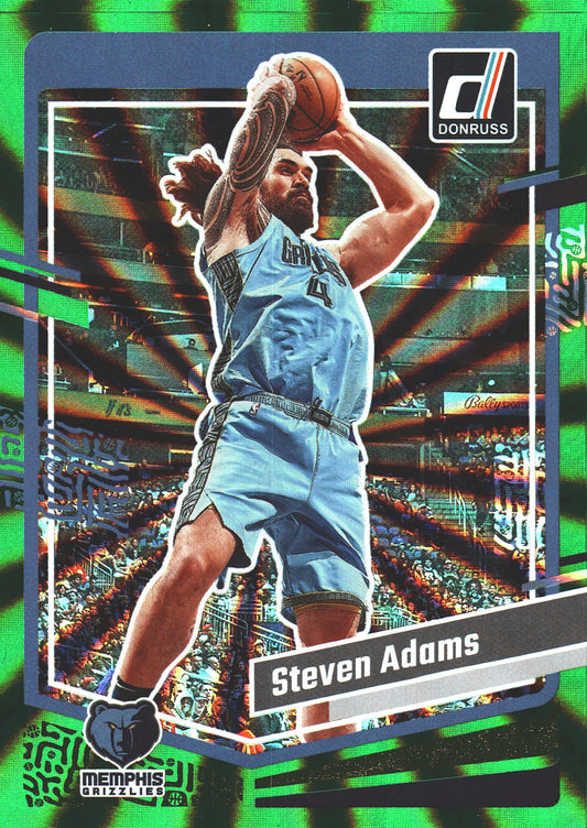 2023 Panini Donruss Green Lazer Steven Adams #158 Memphis Grizzlies
