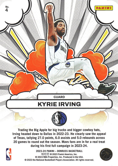 2023 Panini Donruss Bomb Squad Kyrie Irving #4 Dallas Mavericks