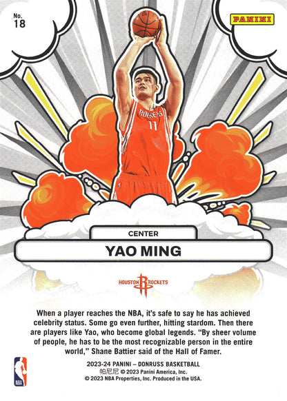 2023 Panini Donruss Bomb Squad Yao Ming #18 Houston Rockets