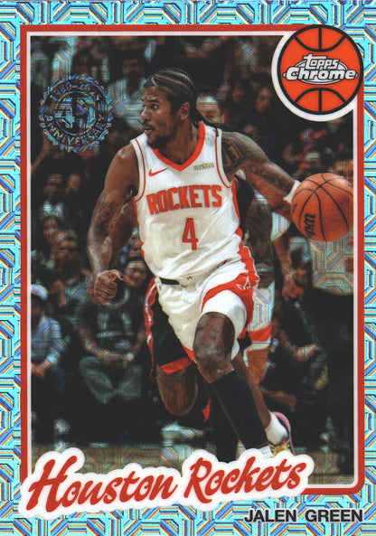 2025 Topps NBA 1980-81 Topps Chrome Mojo Jalen Green #TC-JG Houston Rockets