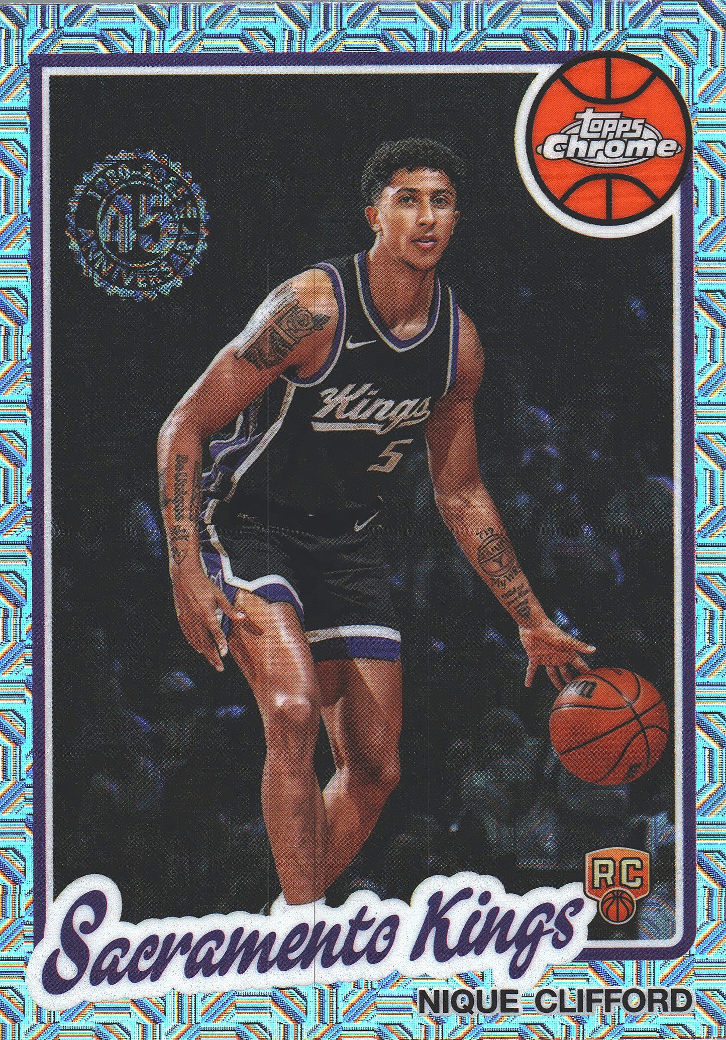 2025 Topps NBA 1980-81 Topps Chrome Mojo Nique Clifford RC #TC-NC Sacramento Kings
