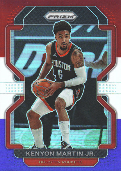 2021 Panini Prizm Blue White Red Kenyon Martin Jr. #235 Houston Rockets