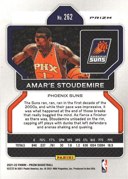 2021 Panini Prizm Blue White Red Amar'e Stoudemire #262 Phoenix Suns
