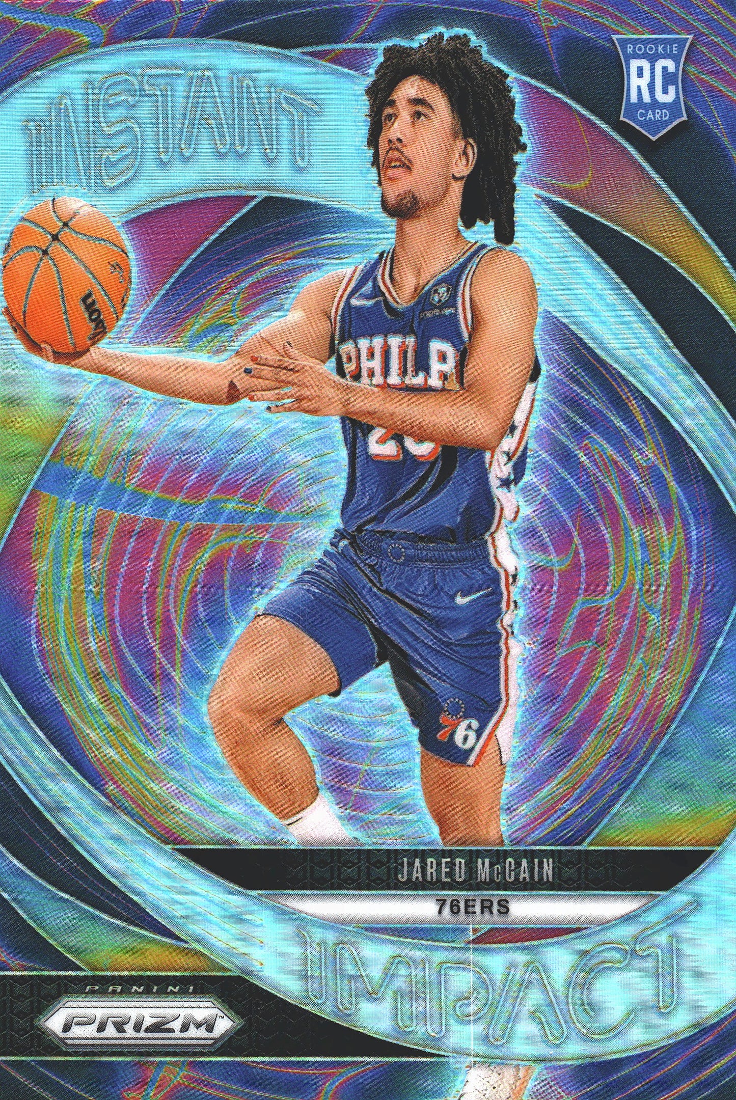 2024 Panini Prizm Instant Impact Silver Jared McCain RC #10 Philadelphia 76ers