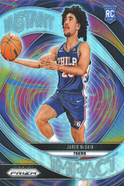 2024 Panini Prizm Instant Impact Silver Jared McCain RC #10 Philadelphia 76ers