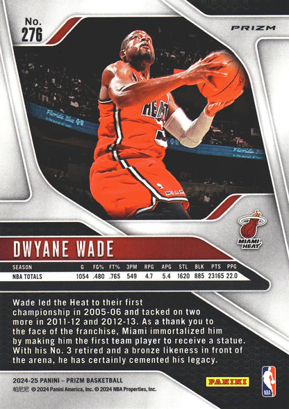 2024 Panini Prizm Silver Dwyane Wade LGD #276 Miami Heat
