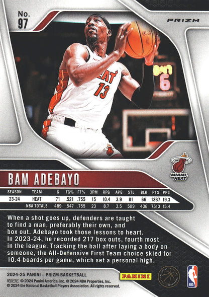 2024 Panini Prizm Chinese Bam Adebayo #97 Miami Heat