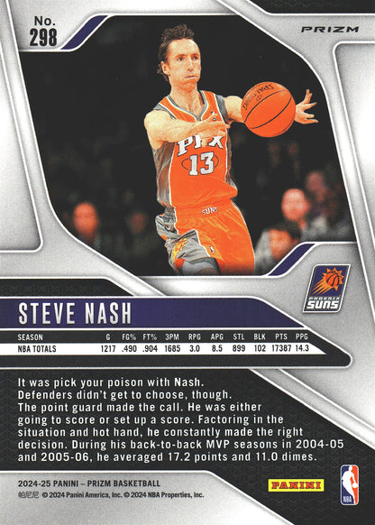 2024 Panini Prizm Chinese Steve Nash LGD #298 Phoenix Suns