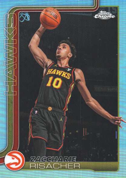 2025 Topps Chrome NBA Refractor Zaccharie Risacher RC #2 Atlanta Hawks