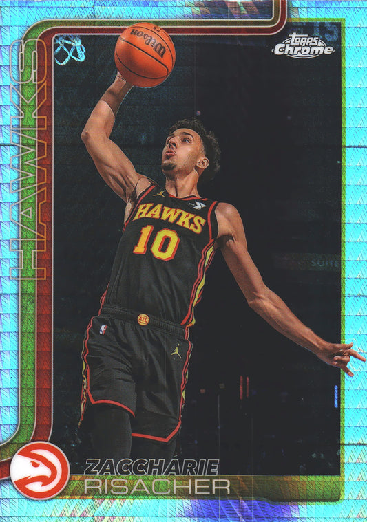 2025 Topps Chrome NBA Prism Zaccharie Risacher RC #2 Atlanta Hawks