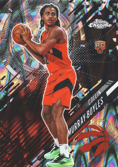 2025 Topps Chrome NBA Go Time Raywave Colin Murray-Boyles RC #GT-13 Toronto Raptors