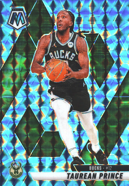 2024 Panini Mosaic Blue Explosive Taurean Prince #27 Milwaukee Bucks