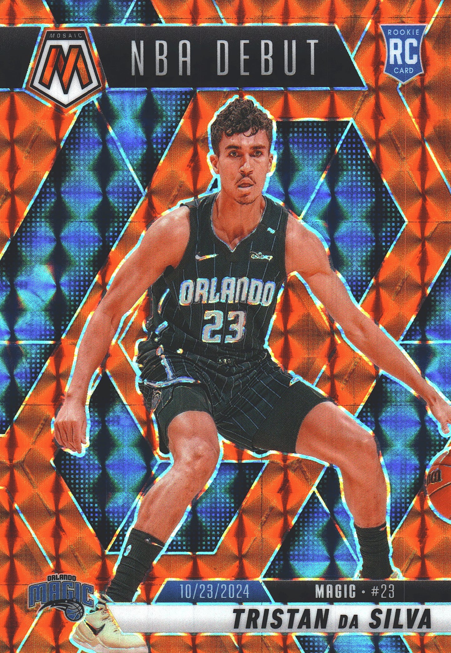 2024 Panini Mosaic Orange /249 Tristan Da Silva RC #266 Orlando Magic