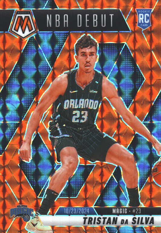2024 Panini Mosaic Orange /249 Tristan Da Silva RC #266 Orlando Magic