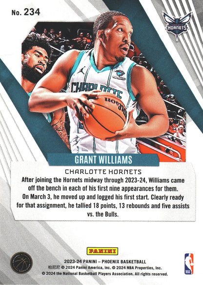 2023 Panini Phoenix Blue Ice Grant Williams #234 Charlotte Hornets