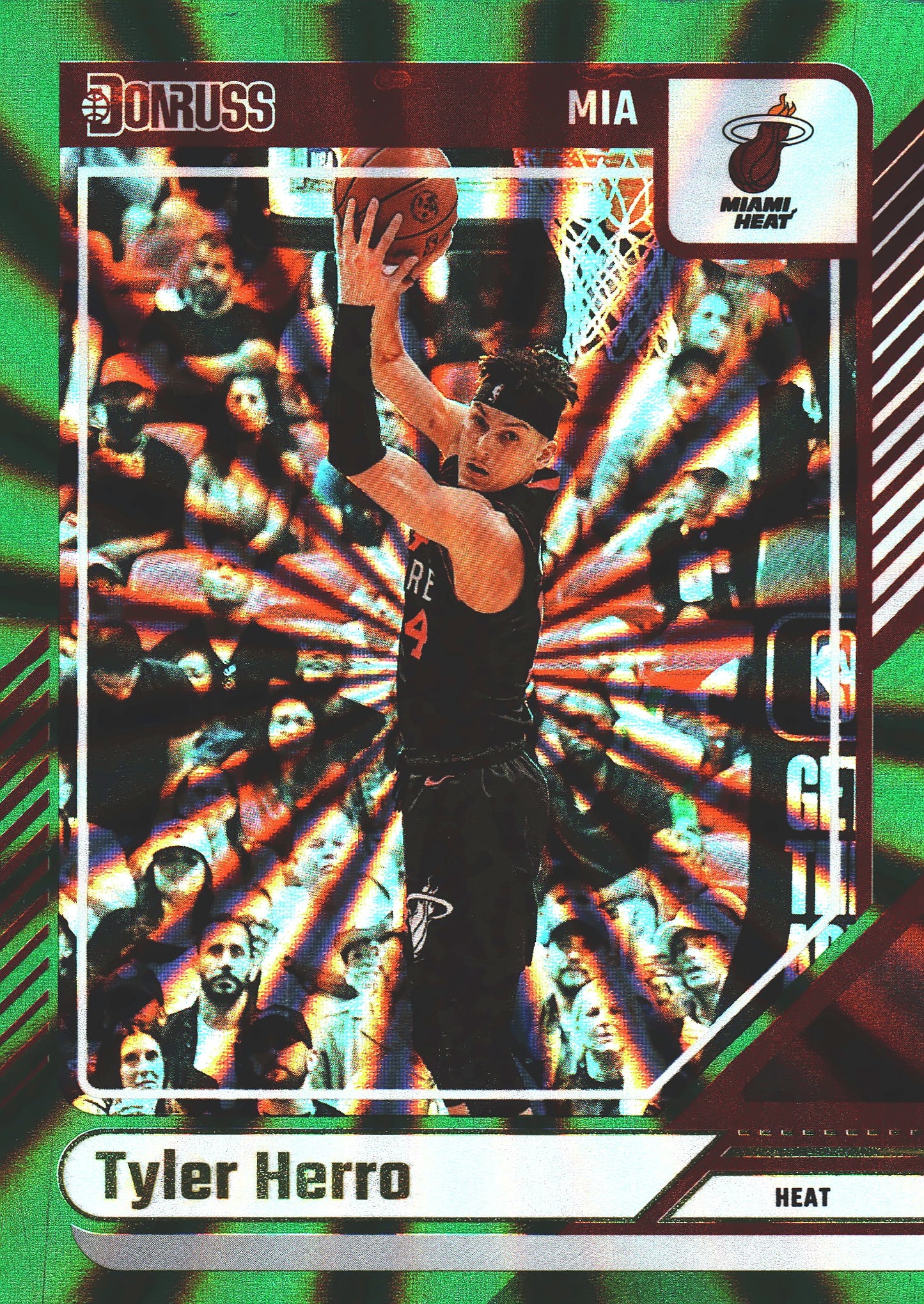 2024 Panini Donruss Green Lazer Tyler Herro #43 Miami Heat