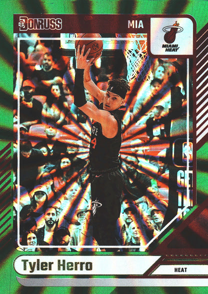 2024 Panini Donruss Green Lazer Tyler Herro #43 Miami Heat