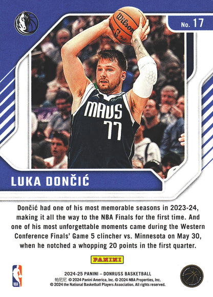 2024 Panini Donruss Franchise Features Luka Doncic #17 Dallas Mavericks
