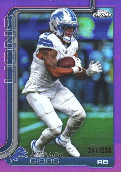 2025 Topps Chrome Jahmyr Gibbs Pink /250 Detroit Lions