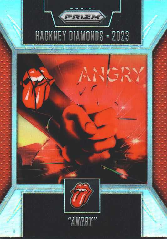 2025 Panini Prizm The Rolling Stones Singles Artwork Silver Hackney Diamonds - Angry #40