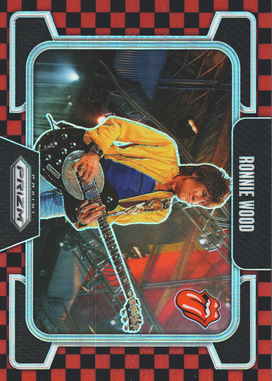 2025 Panini Prizm The Rolling Stones Red And Black Checker /179 Ronnie Wood #73 The Rolling Stones