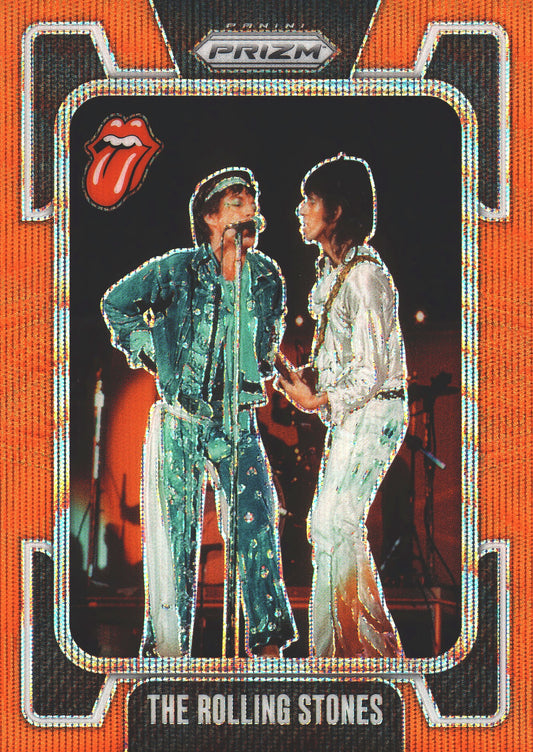 2025 Panini Prizm The Rolling Stones Orange Wave /259 Ronnie Wood #47 The Rolling Stones