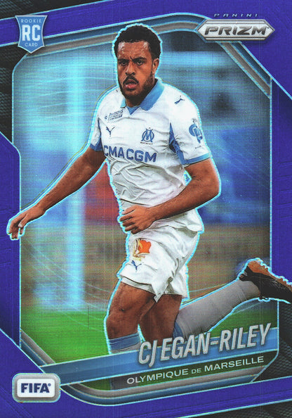 2025 Panini Prizm FIFA Blue /199 CJ Egan-Riley RC #116 Olympique Marseille