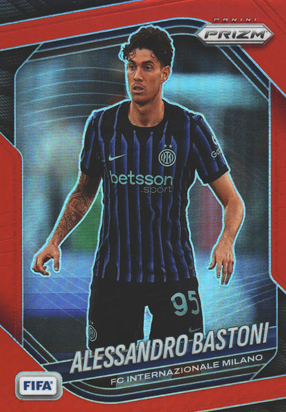 2025 Panini Prizm FIFA Red /149 Alessandro Bastoni #76 Inter Milan