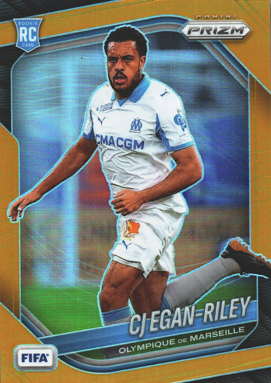2025 Panini Prizm FIFA Gold /10 CJ Egan-Riley RC #116 Olympique Marseille