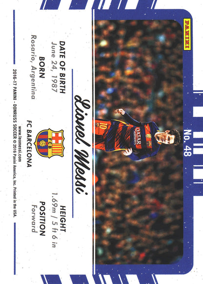 2016 Donruss Pictures Perfect Gold Lionel Messi #48 FC Barcelona