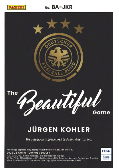 2022 Panini Donruss Auto Beautiful Game Jürgen Kohler #BA-JKR Germany