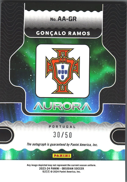 2023 Panini Obsidian Aurora autograph Gonçalo Ramos /50 #AA-GT Portugal