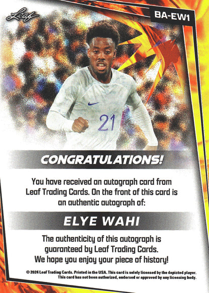 2024 Leaf Elye Wahi Autograph #BA-EWA France