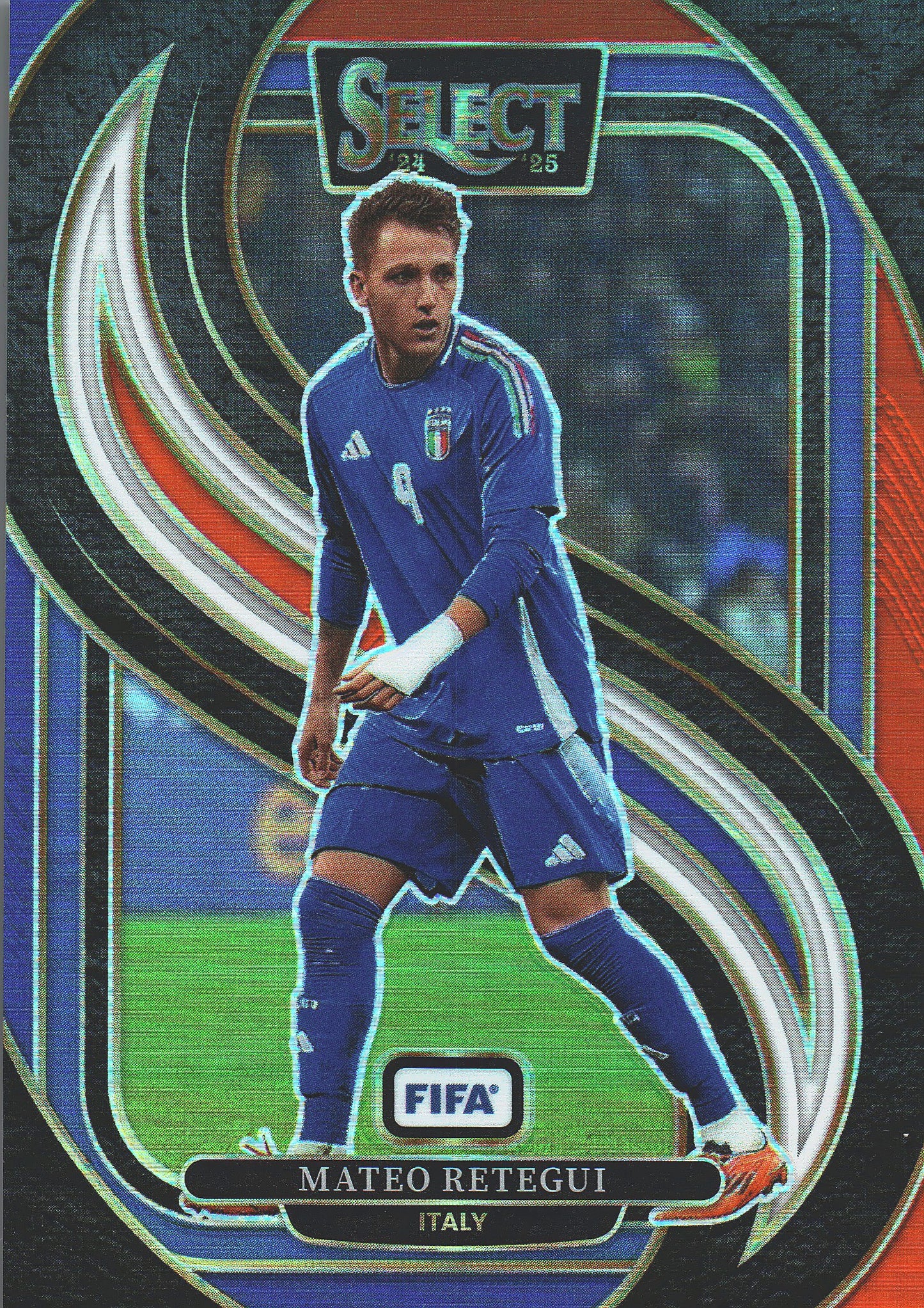 2024 Panini Select FIFA Mateo Retegui Blue White Red #185 Italy