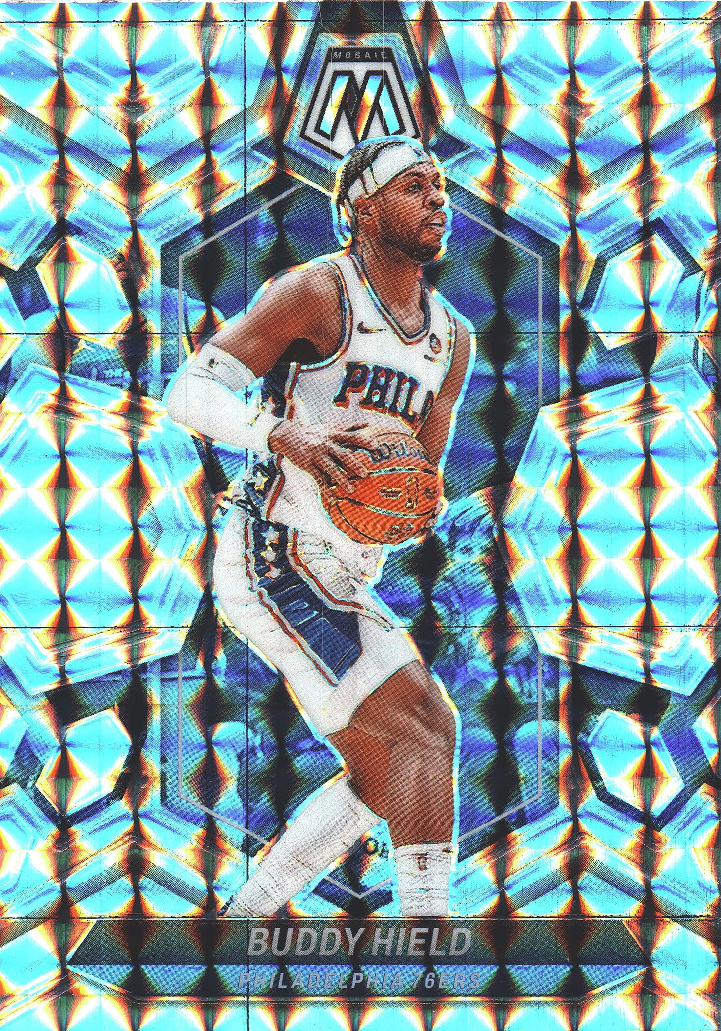 2023 Panini Mosaic Prizm Buddy Hield #84 Philadelphia 76ers