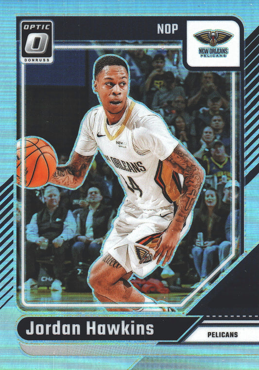 2024 Panini Donruss Optic Holo Jordan Hawkins #68 New Orleans Pelicans