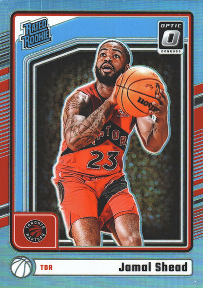 2024 Panini Donruss Optic Rated Rookie Holo Jamal Shead #296 Toronto Raptors
